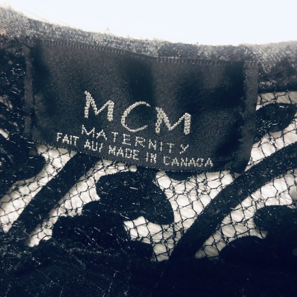 MCM Maternity Pregnancy Short Sleeve Blouse Excellent Cond Made in Canada Size M - Picture 6 of 8